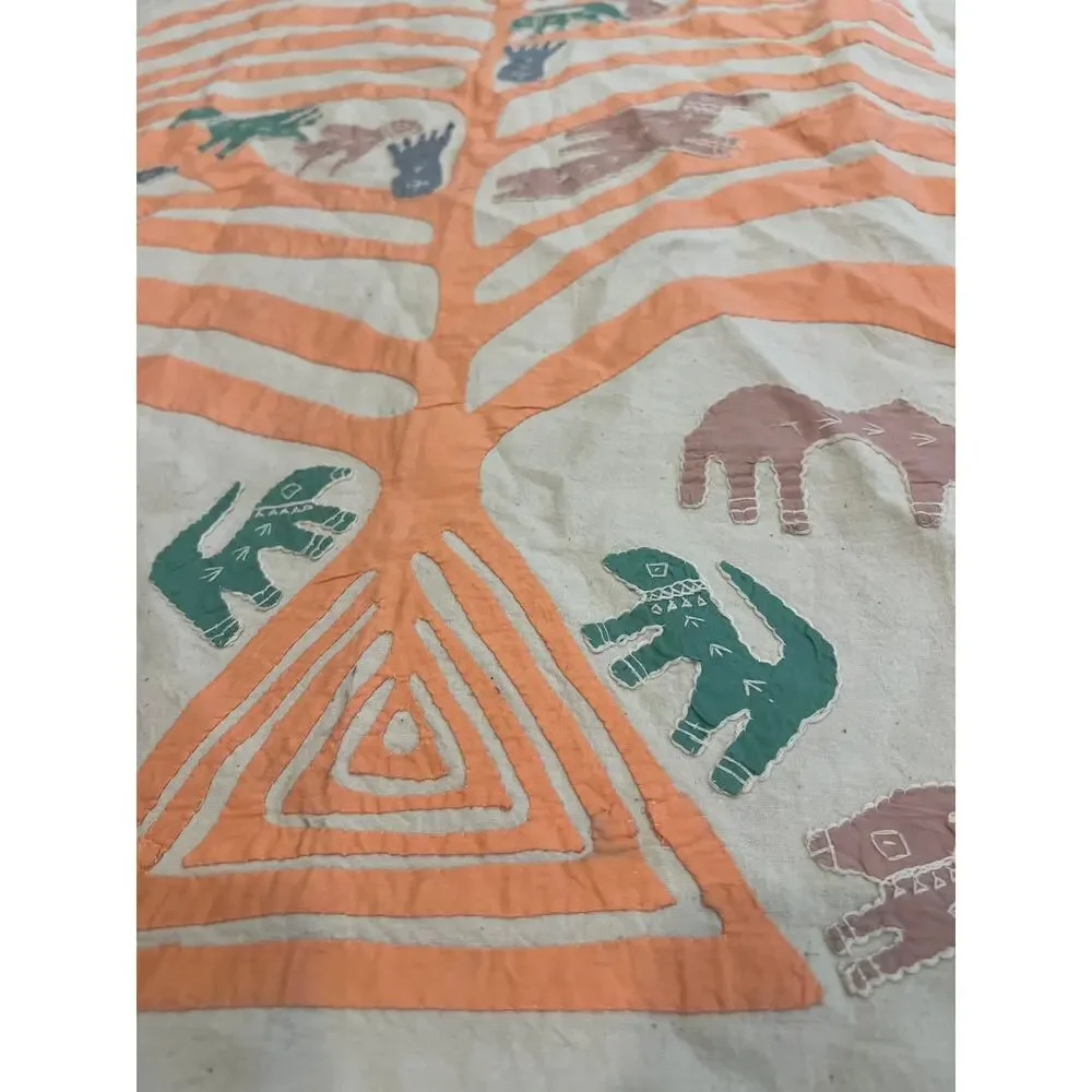Curiosity egyptian folk art tapestry Tree of Life 3X2.5